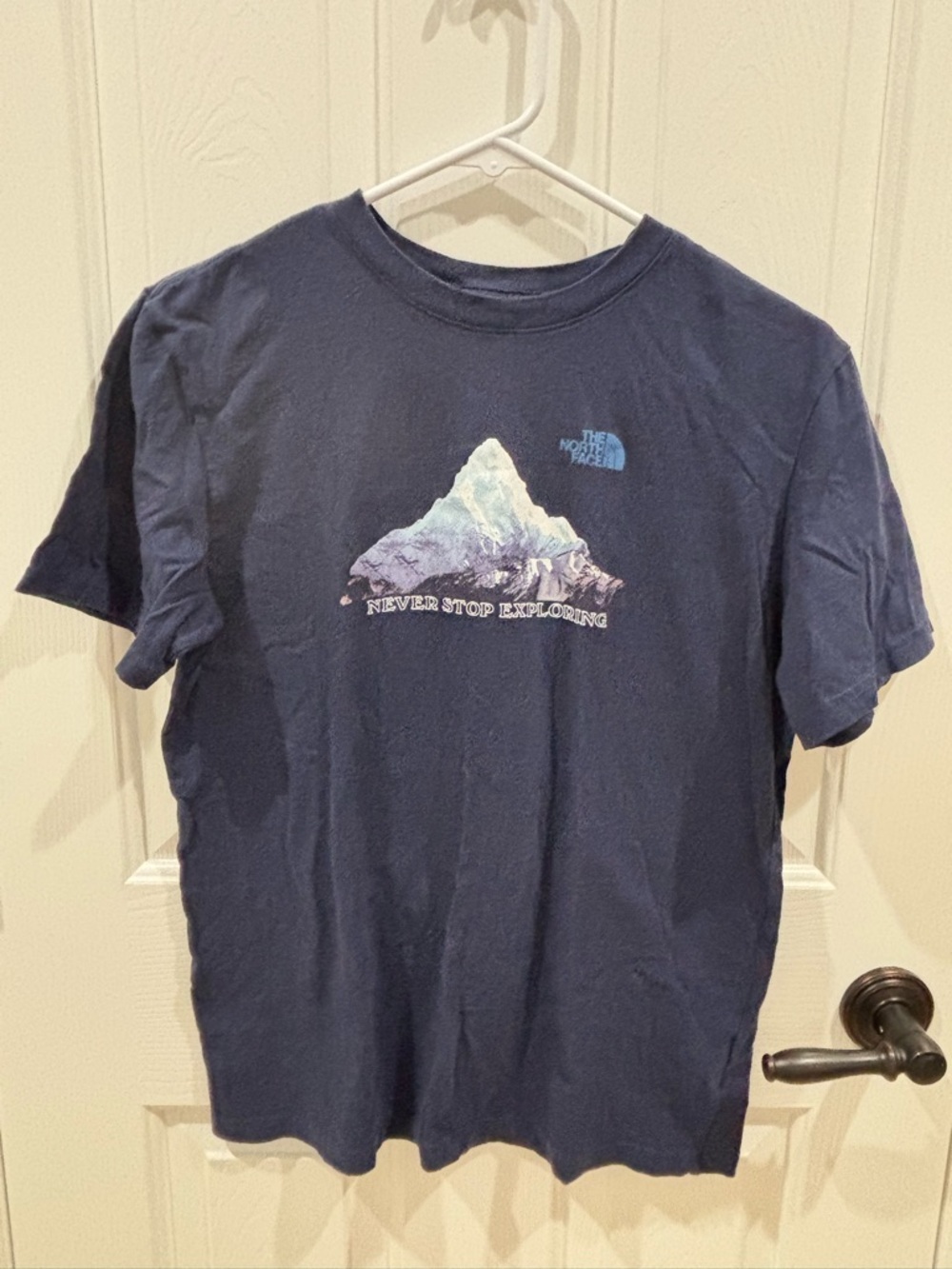 The North Face Boy’s/Unisex Navy Graphic 'Never Stop Exploring' Tee